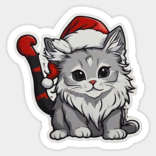 Santa cat Sticker